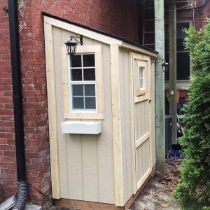 Wooden Single Slope Shed 6' x 3'